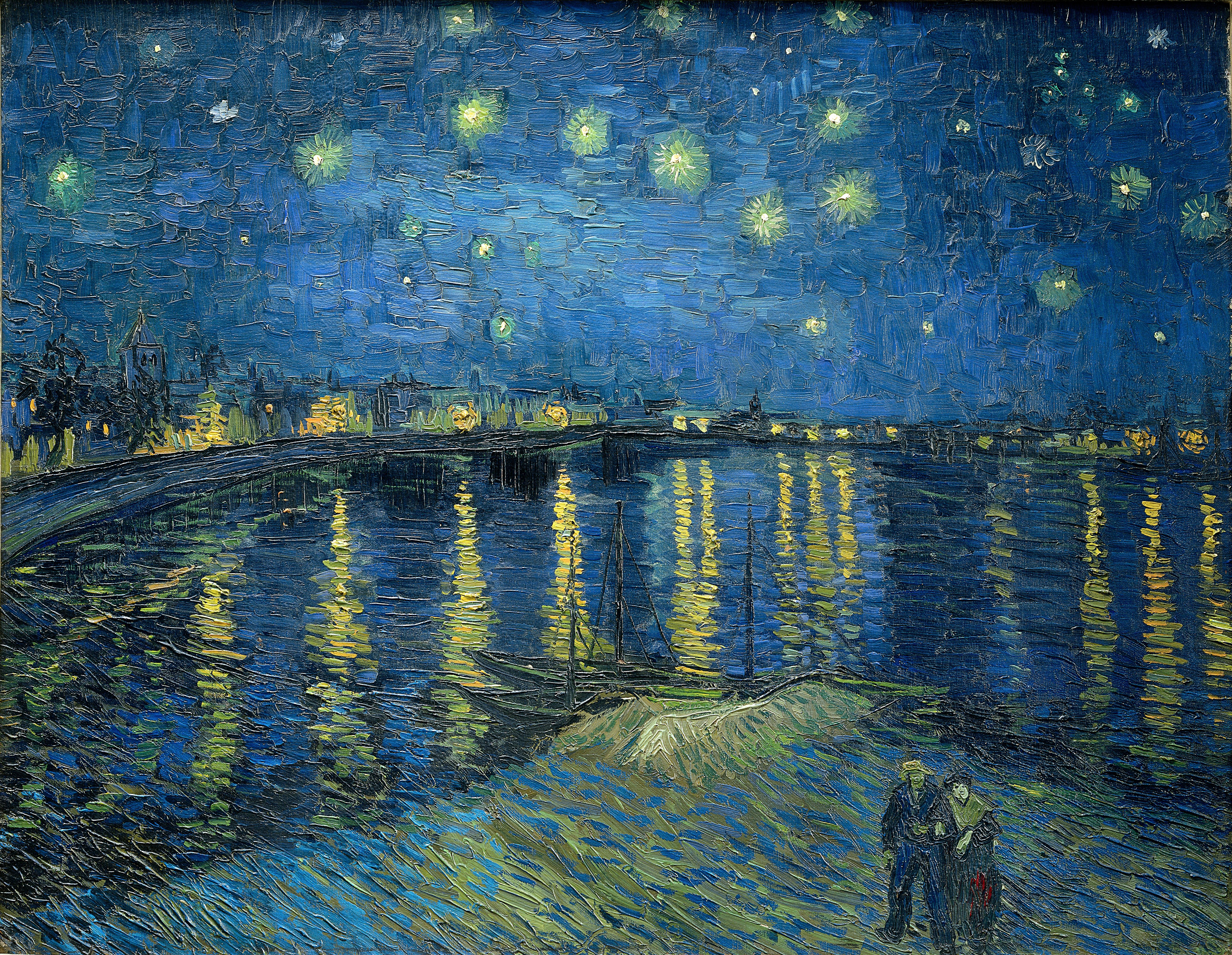 Starry Night Over the Rhône by Vicent Van Gogh